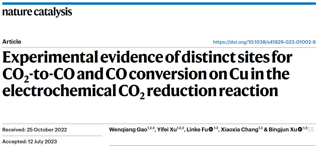 北京大學(xué)徐冰君團(tuán)隊，最新Nature Catalysis！