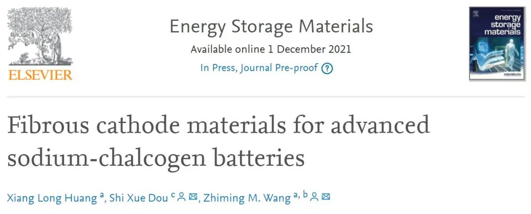 王志明/竇士學(xué)EnSM：用于先進(jìn)鈉硫系電池的纖維正極材料