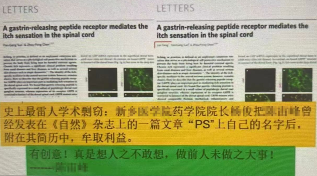 什么騷操作？在論文P上自己名字，假裝發了篇Nature！